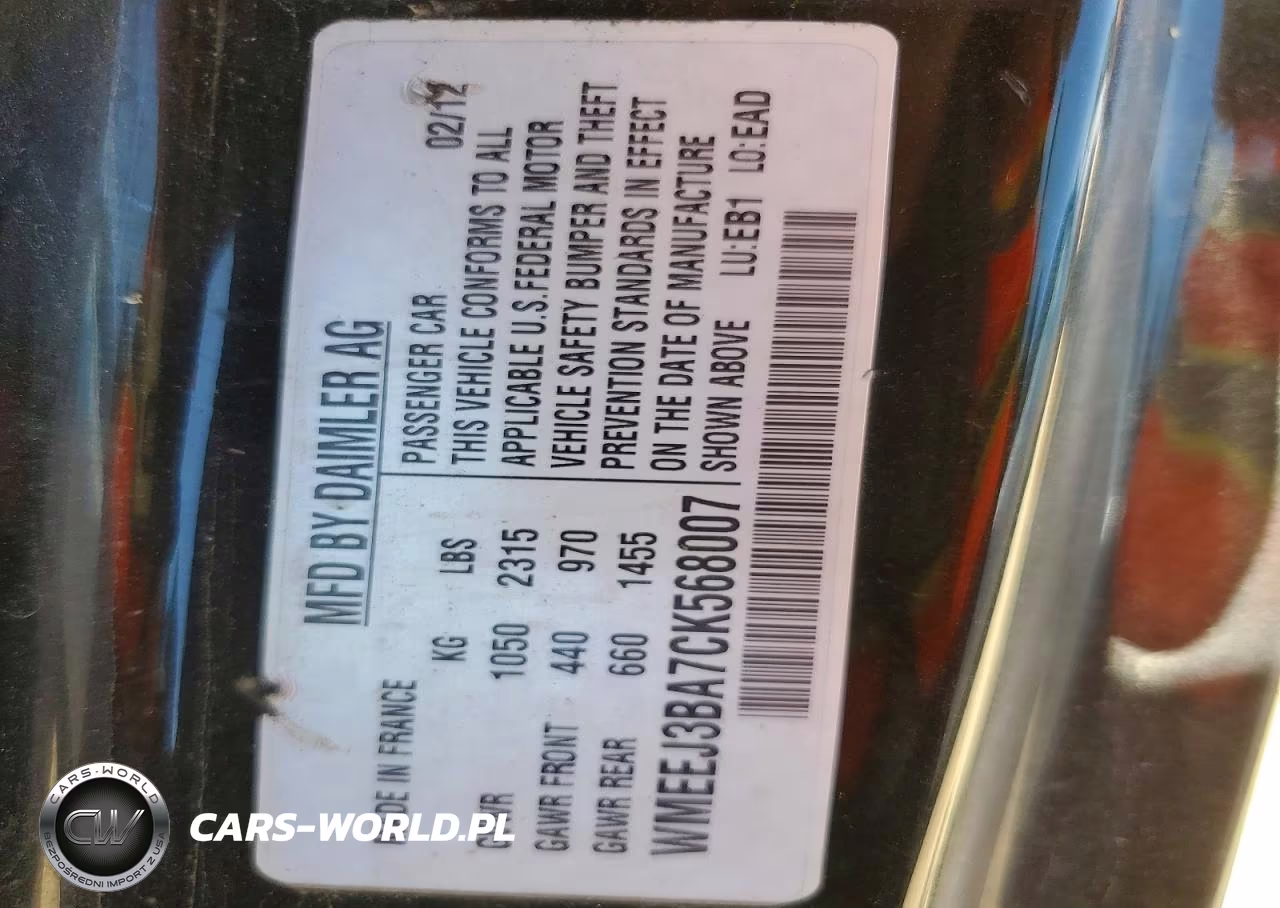 2012 Smart Fortwo Pure VIN:WMEEJ3BA7CK568007 - 12