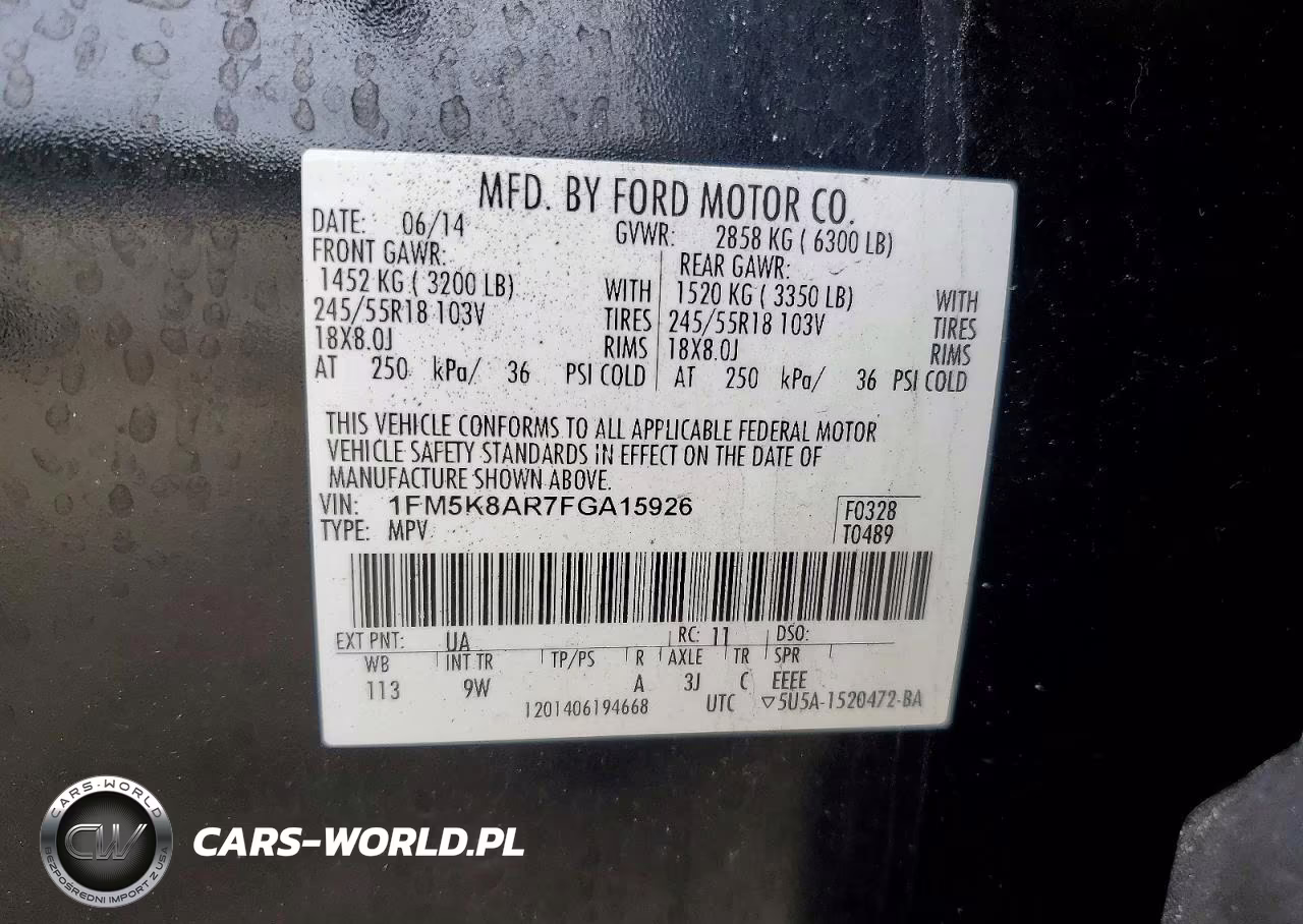 2015 Ford Explorer VIN:1FM5K8AR7FGA15926 - 13
