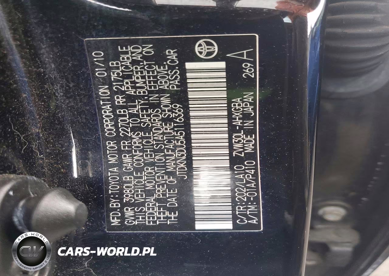 2010 Toyota Prius Iv VIN:JTDKN3DU5A5116369 - 12