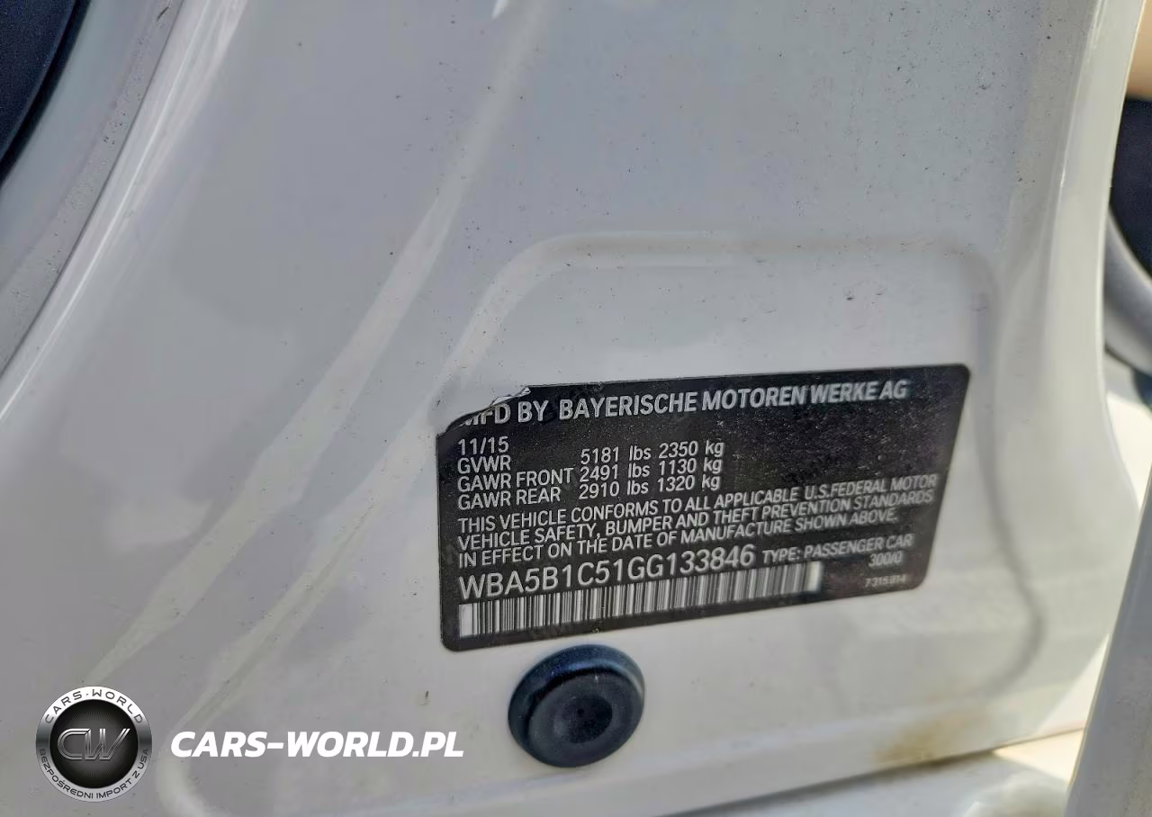 2016 BMW 535 I VIN:WBA5B1C51GG133846 - 12