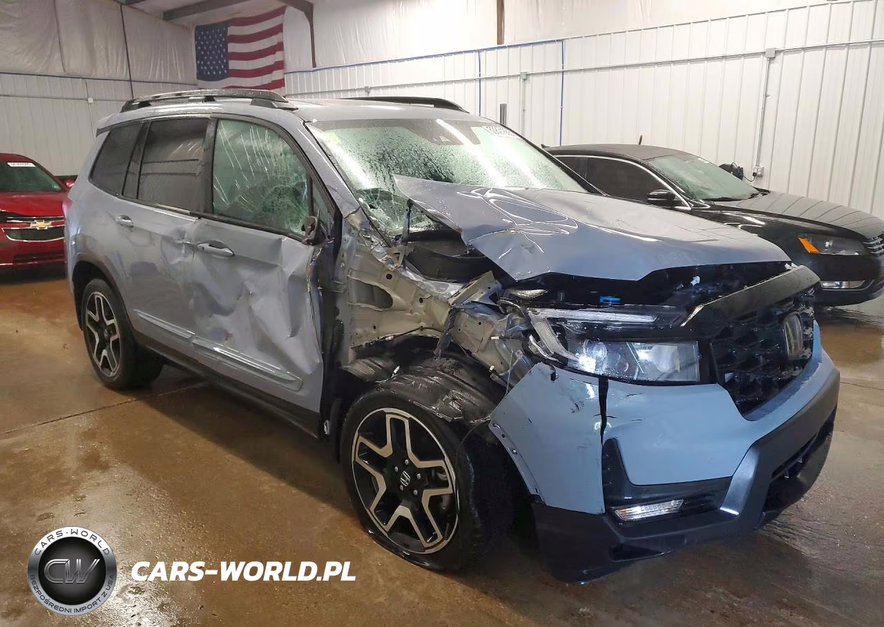 2022 Honda Passport Elite VIN:5FNYF8H00NB009598 - 4