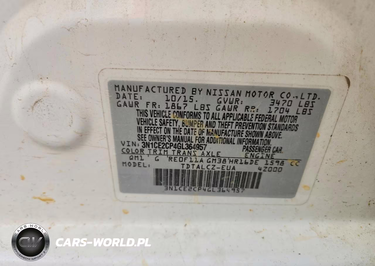 2016 Nissan Versa Note S Plus VIN:3N1CE2CP4GL364957 - 13