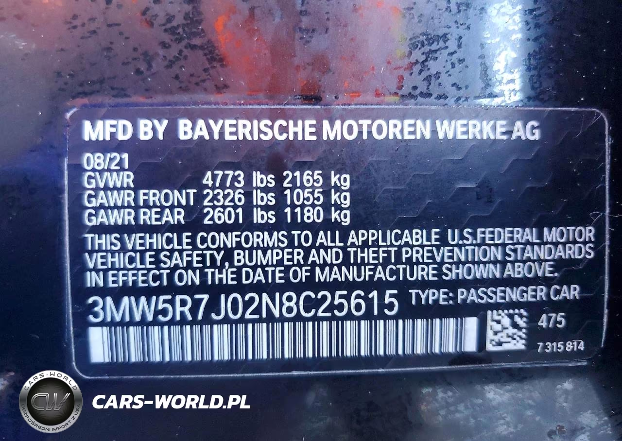 2022 BMW 330Xi VIN:3MW5R7J02N8C25615 - 12