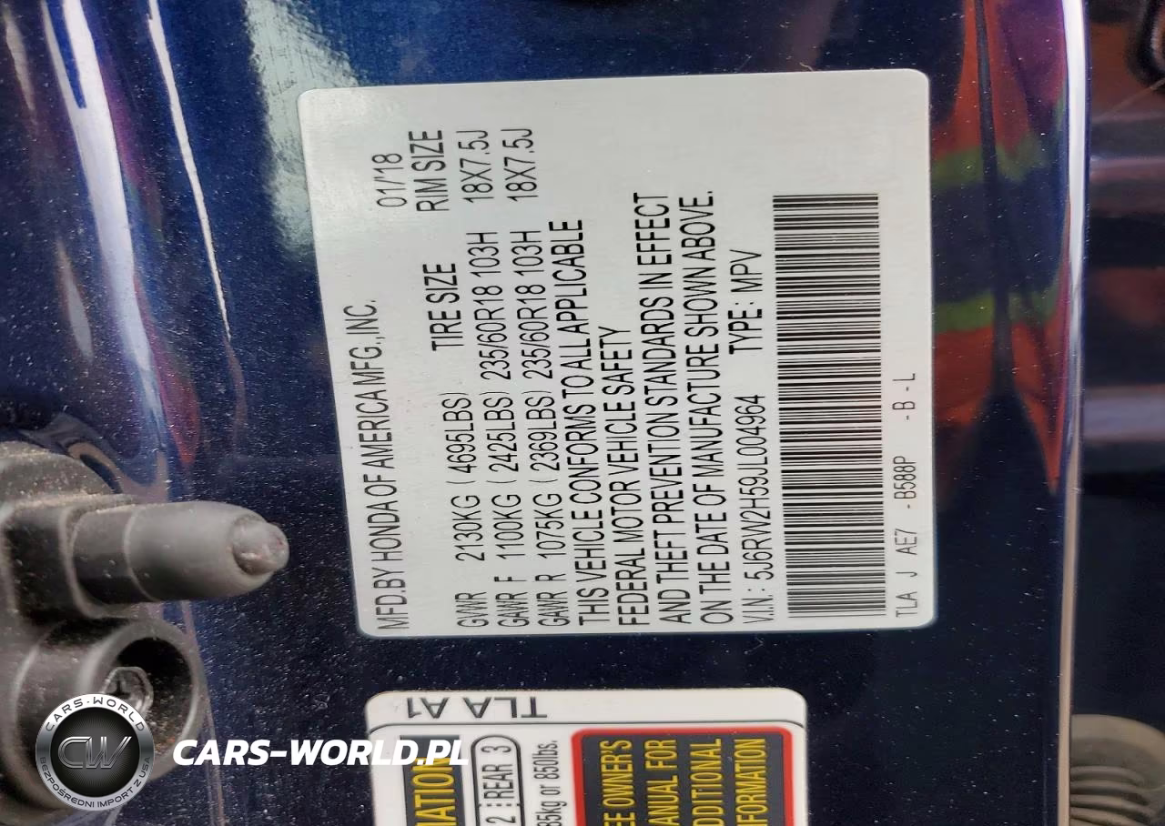 2018 Honda Cr-V Ex VIN:5J6RW2H59JL004964 - 12