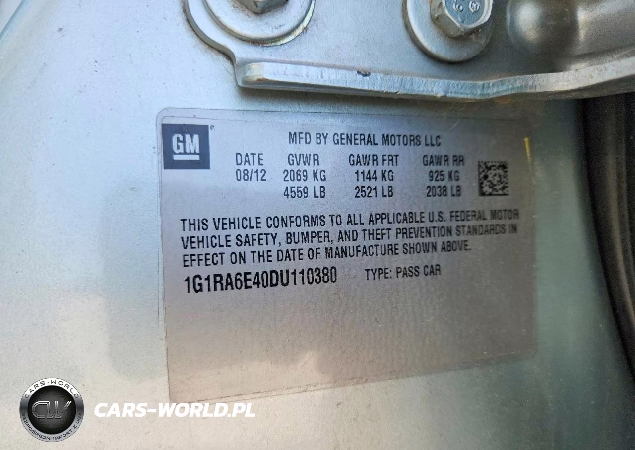 2013 Chevrolet Volt VIN:1G1RA6E40DU110380 - 13