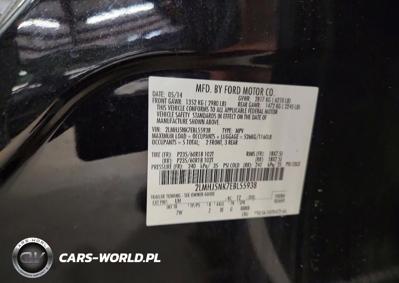 2014 Lincoln Mkt VIN:2LMHJ5NK7EBL55938 - 13