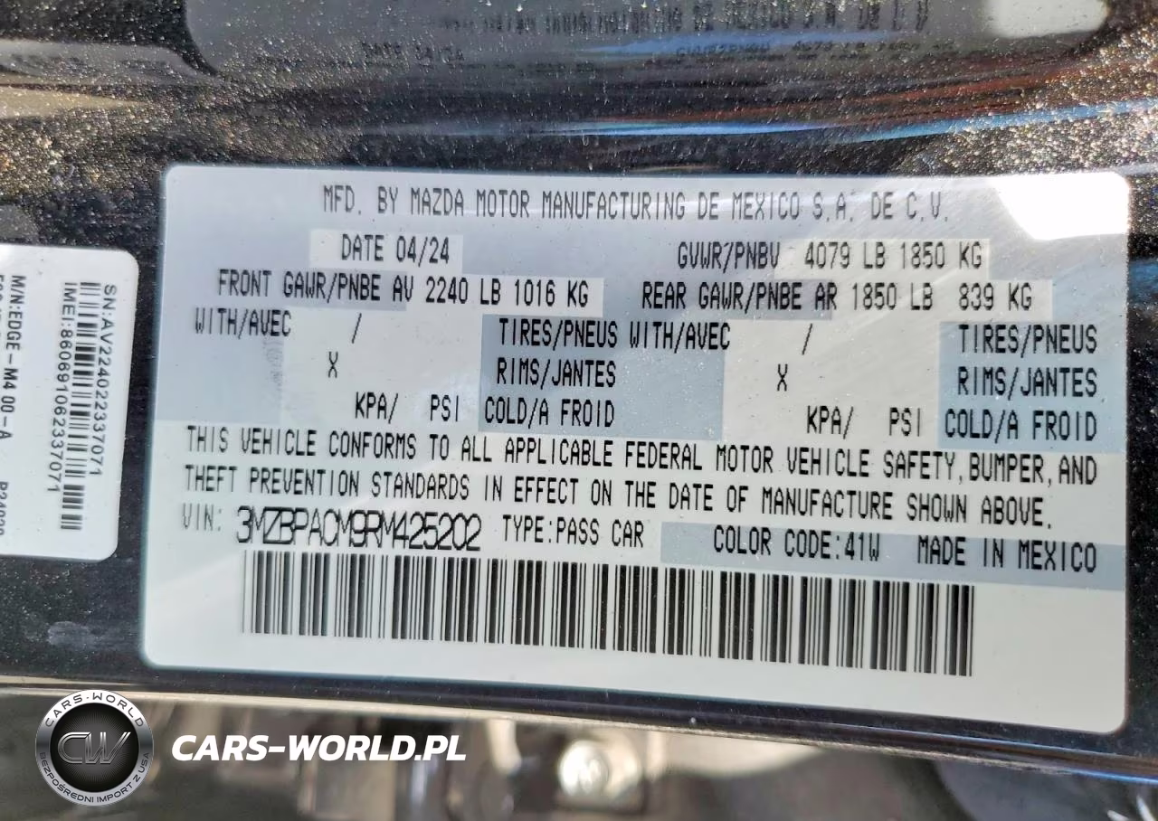 2024 Mazda 3 Preferred VIN:3MZBPACM9RM425202 - 13
