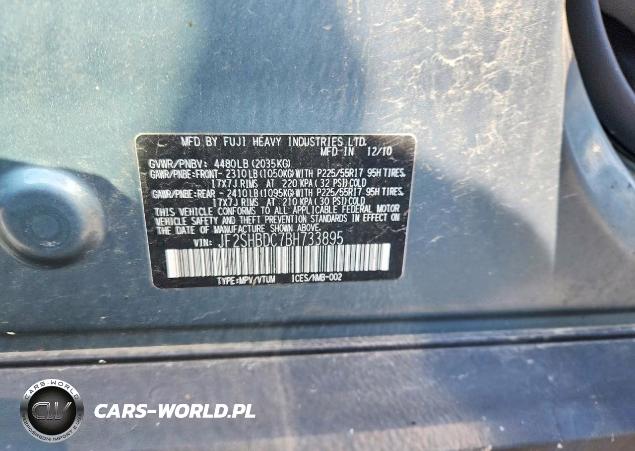 2011 Subaru Forester 2.5X Premium VIN:JF2SHBDC7BH733895 - 12