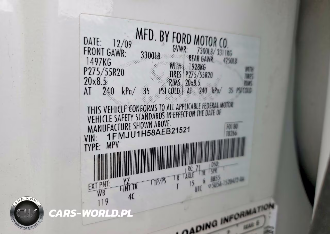 2010 Ford Expedition Eddie Bauer VIN:1FMJU1H58AEB21521 - 13