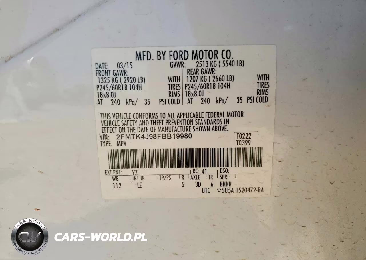 2015 Ford Edge Sel VIN:2FMTK4J98FBB19980 - 13
