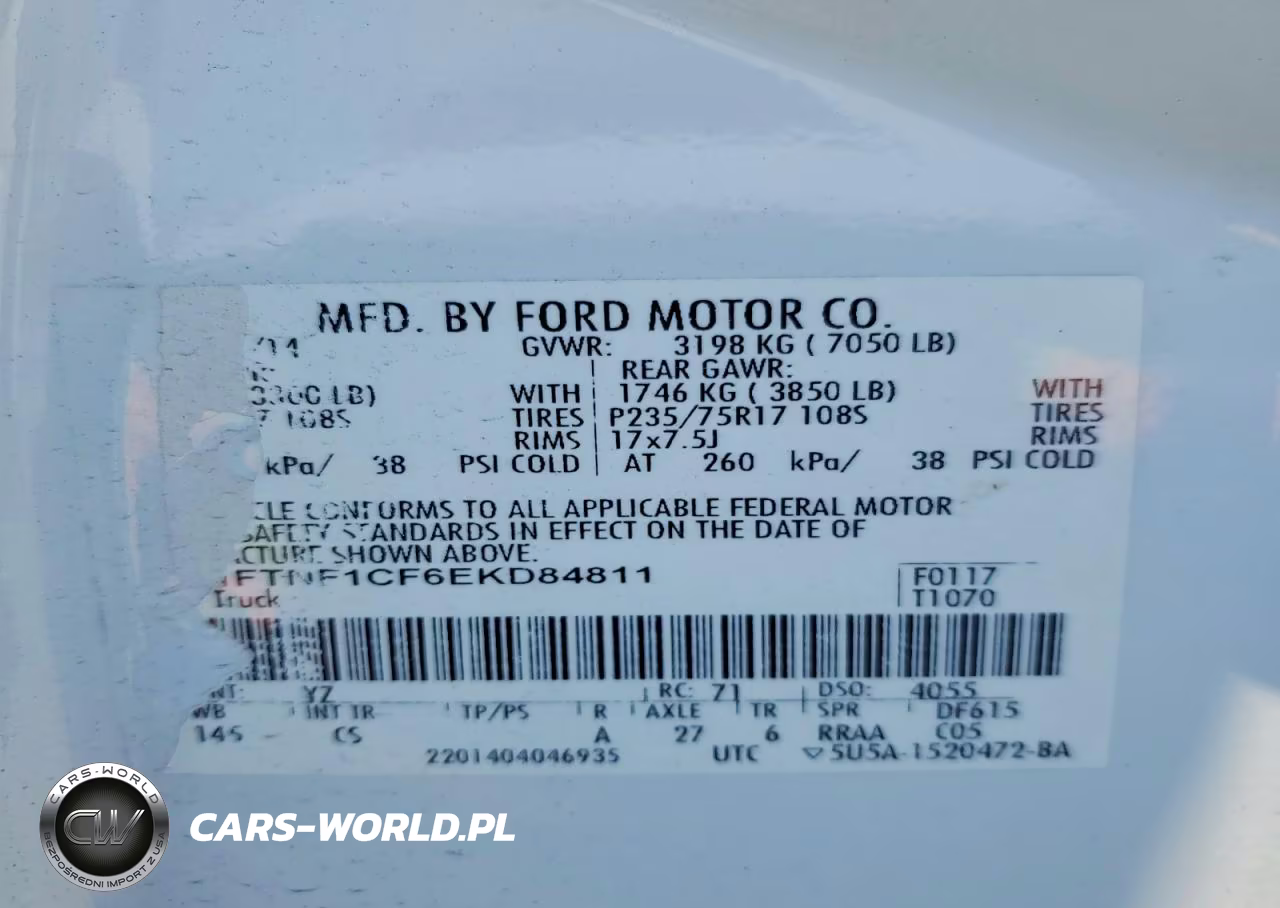 2014 Ford F150 VIN:1FTNF1CF6EKD84811 - 12