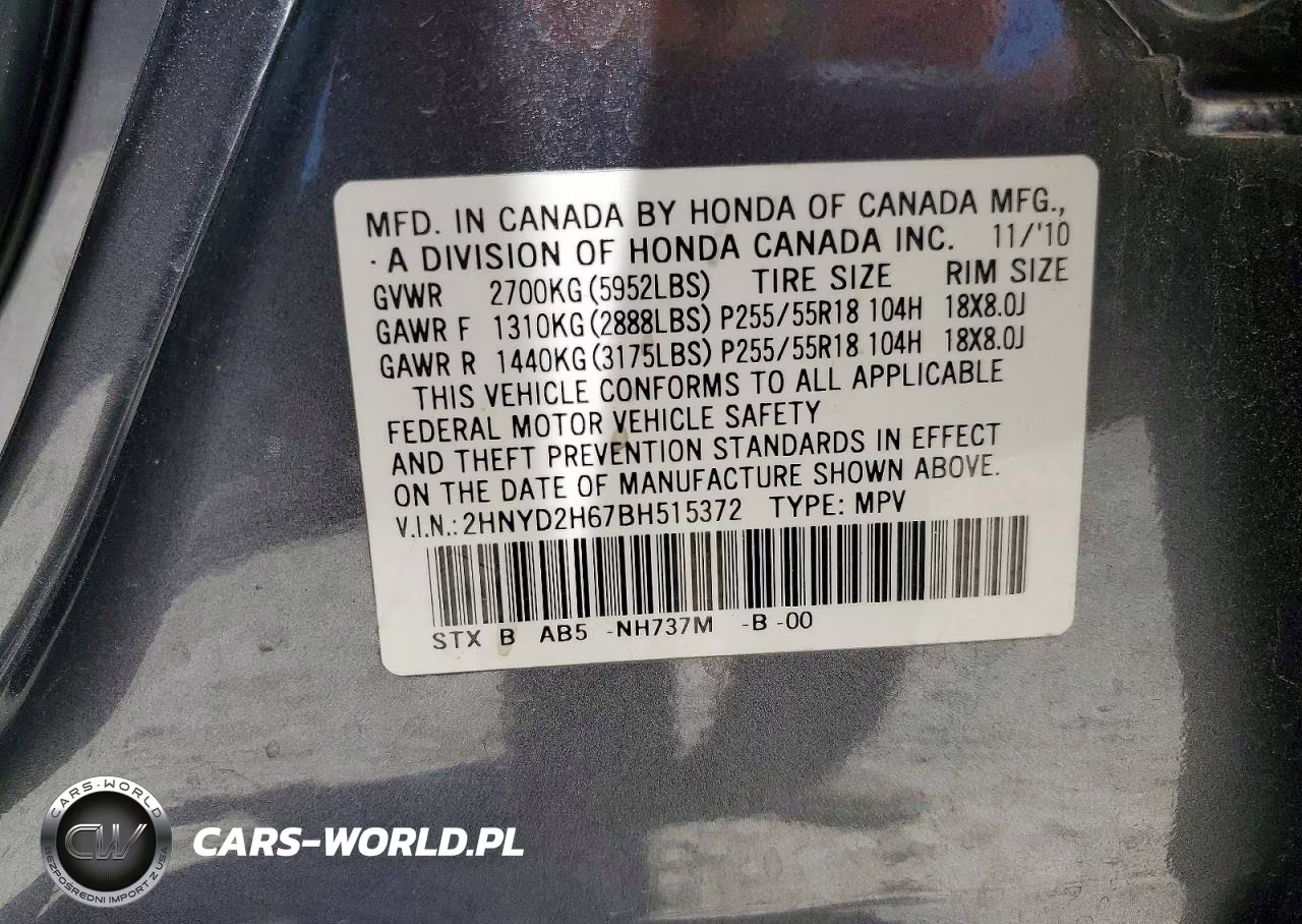2011 Acura Mdx Technology VIN:2HNYD2H67BH515372 - 14