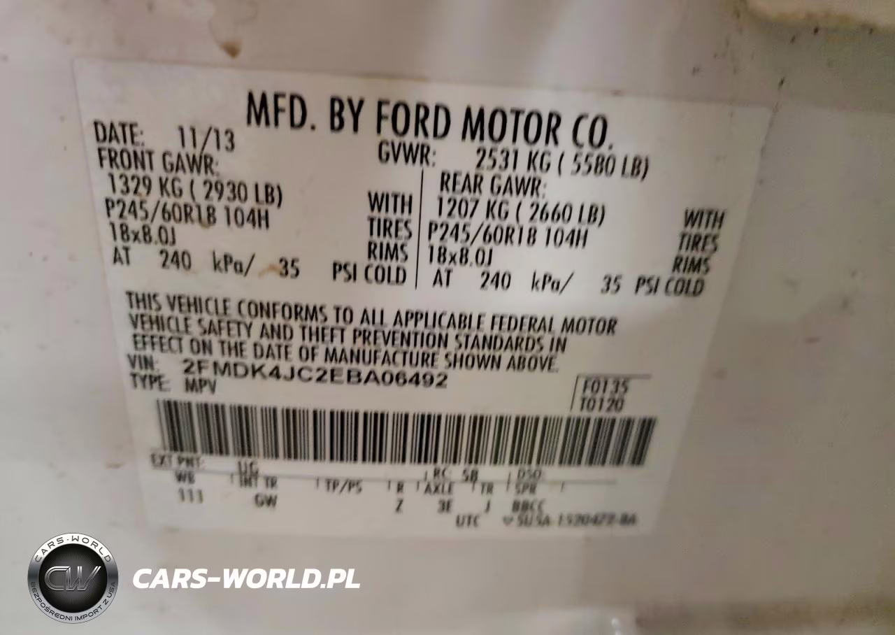 2014 Ford Edge Sel VIN:2FMDK4JC2EBA06492 - 14