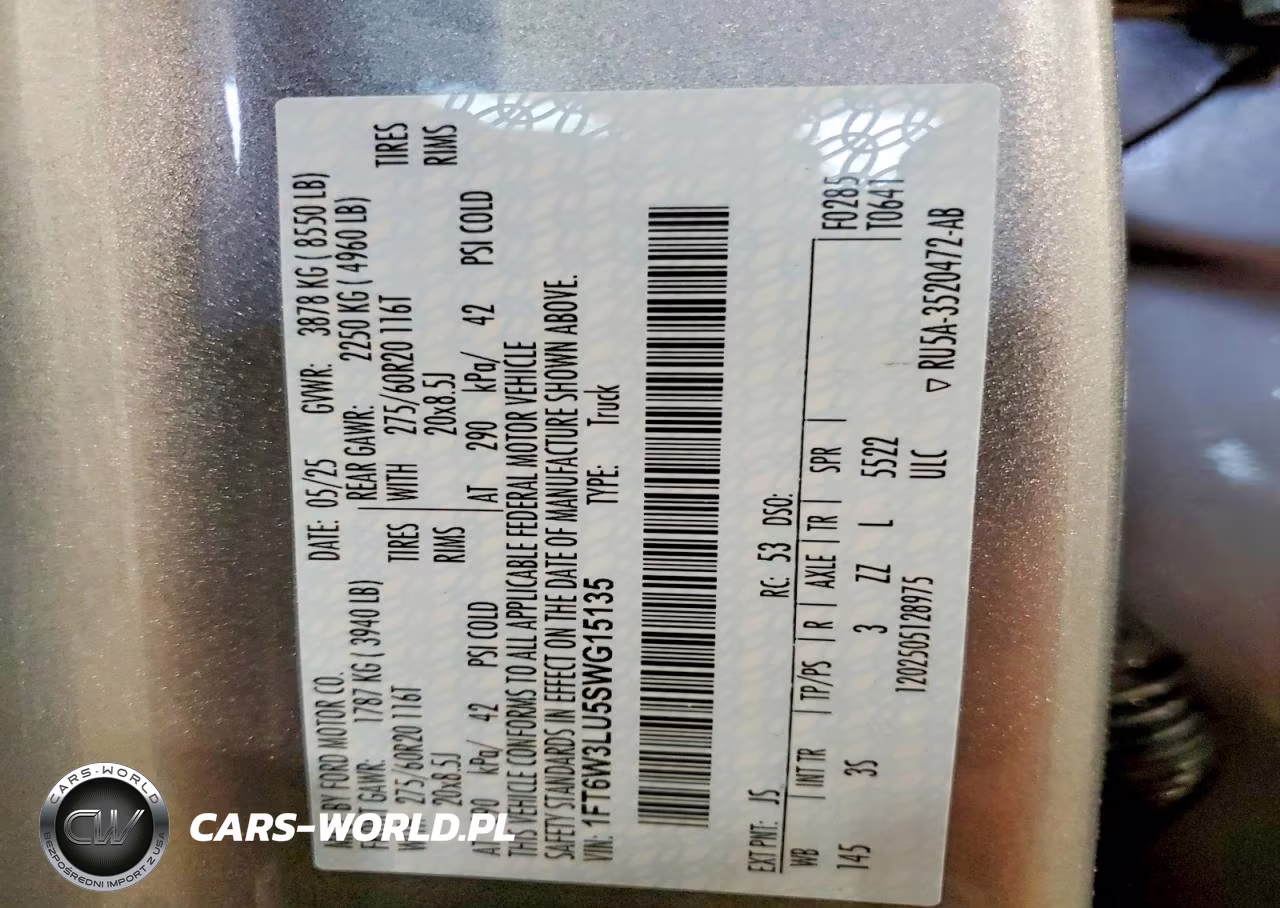 2025 Ford F150 Lightning Xlt VIN:1FT6W3LU5SWG15135 - 12