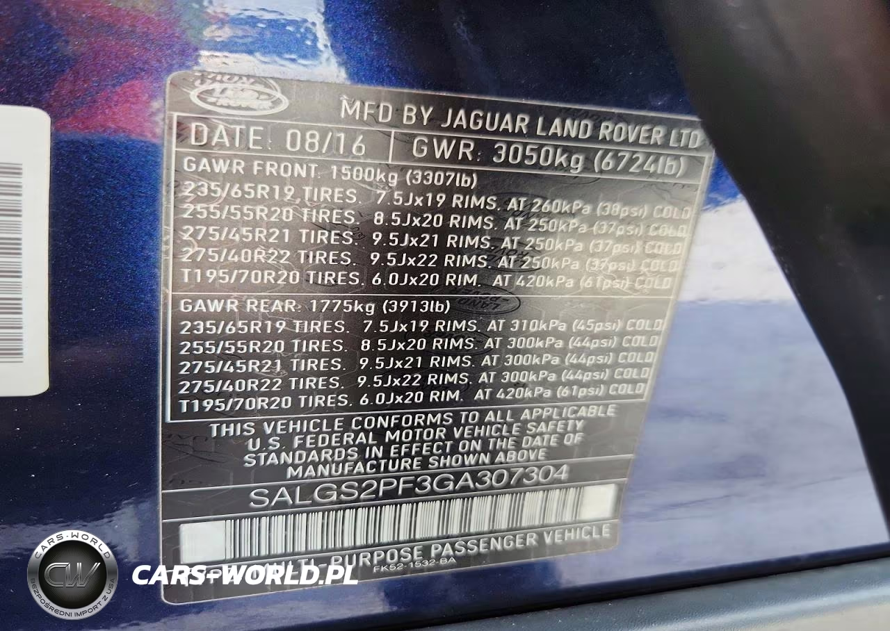 2016 Land Rover Range Rover Hse VIN:SALGS2PF3GA307304 - 13