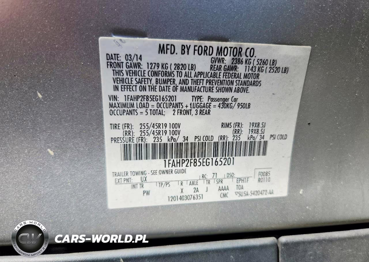 2014 Ford Taurus Limited VIN:1FAHP2F85EG165201 - 12