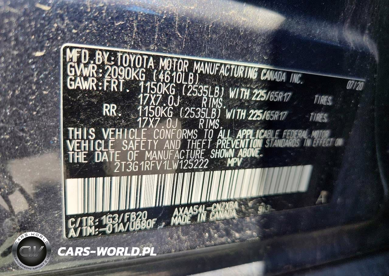 2020 Toyota Rav4 Hyb Le-+-Xle VIN:2T3G1RFV1LW125222 - 13