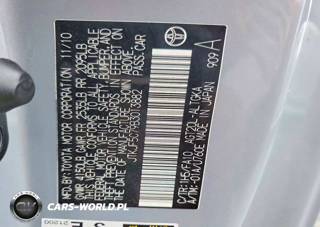 2011 Scion Tc Base VIN:JTKJF5C79B3013882 - 12