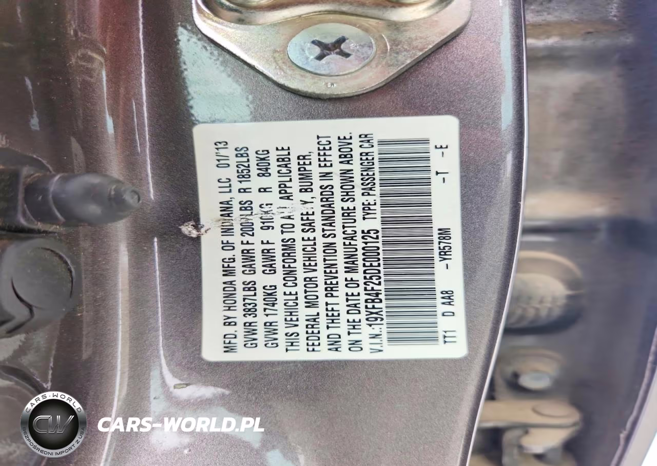2013 Honda Civic Hybrid VIN:19XFB4F25DE000125 - 12