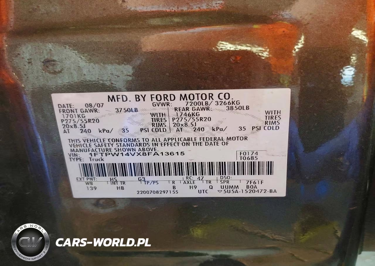 2008 Ford F150 Supercrew VIN:1FTPW14VX8FA13615 - 12