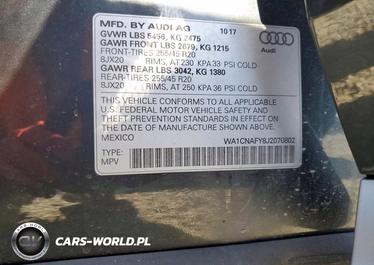 2018 Audi Q5 VIN:WA1CNAFY8J2070802 - 12