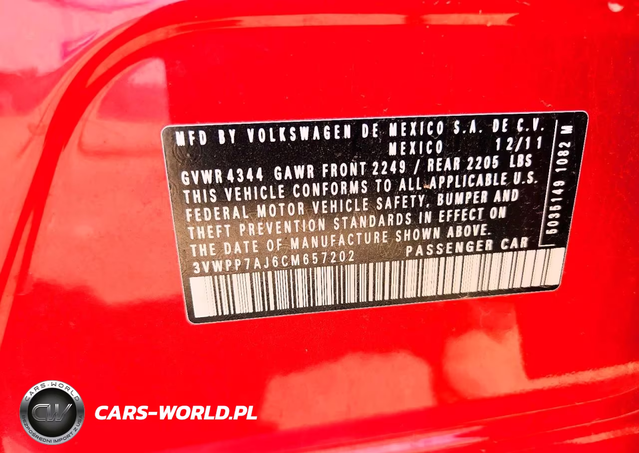 2012 Volkswagen Jetta S VIN:3VWPP7AJ6CM657202 - 12