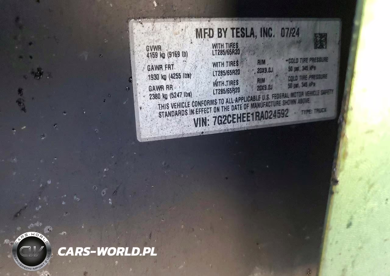 2024 Tesla Cybertruck VIN:7G2CEHEE1RA024592 - 12
