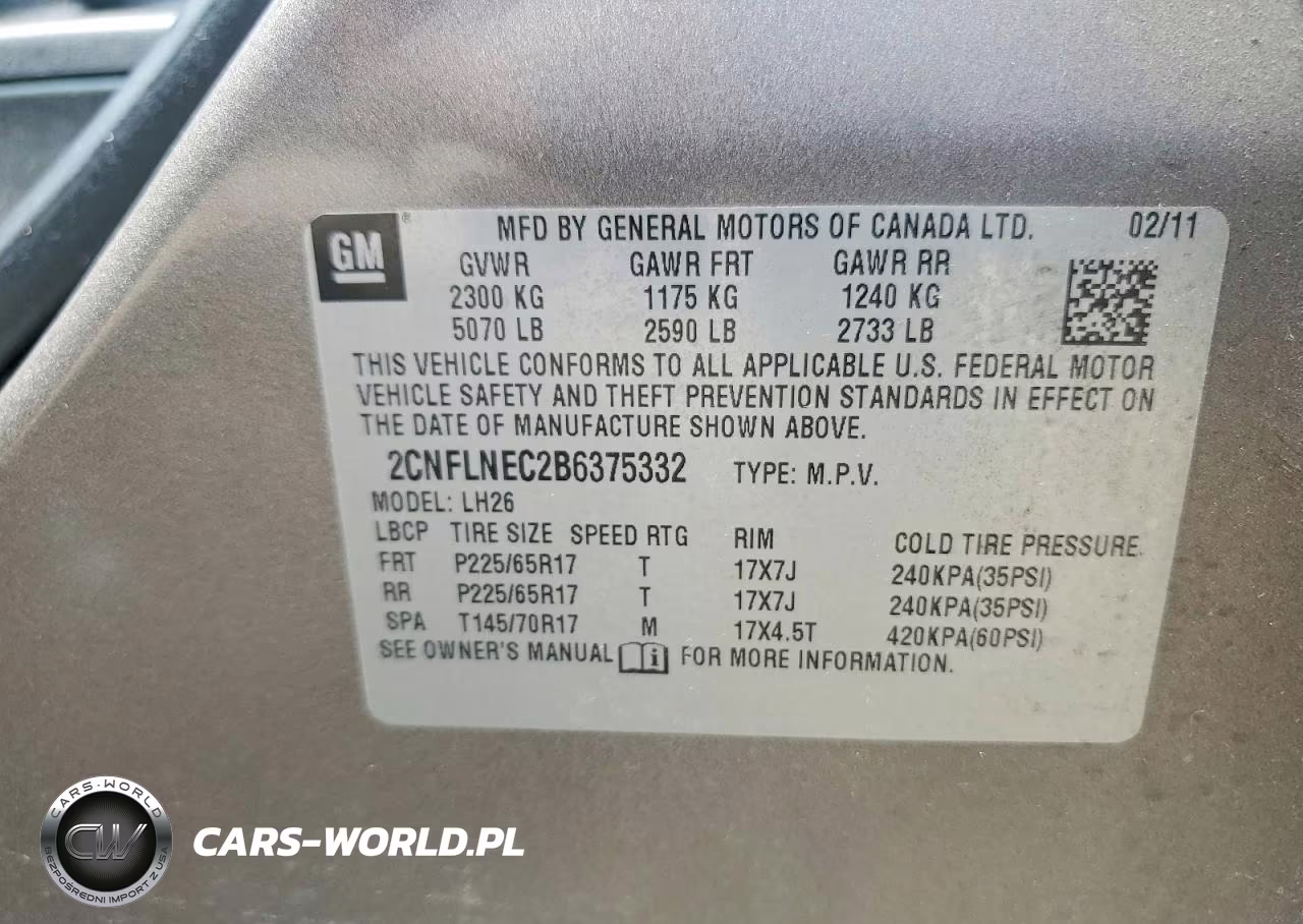 2011 Chevrolet Equinox Lt VIN:2CNFLNEC2B6375332 - 13