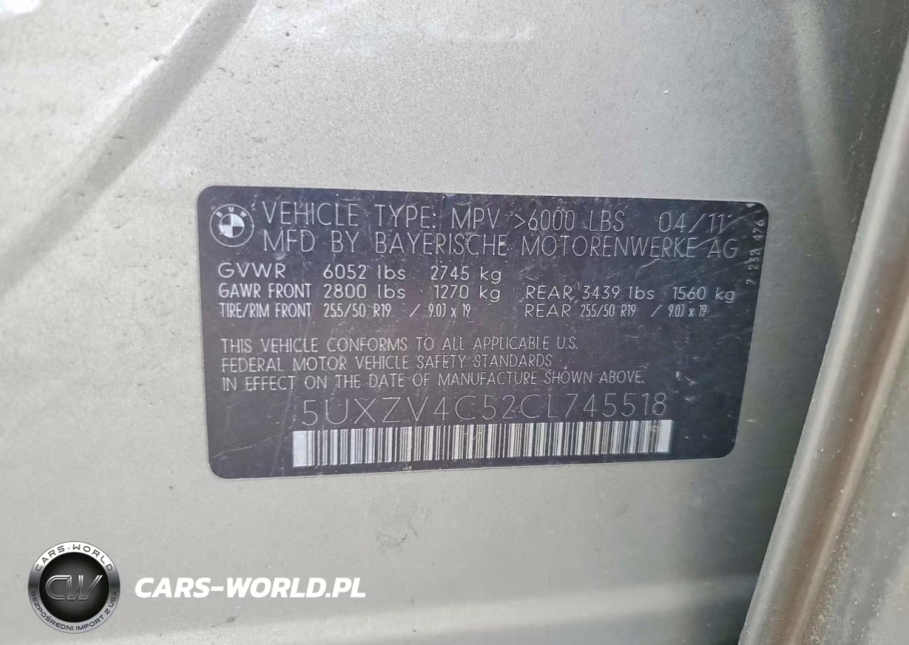 2012 BMW X5 xDrive35I VIN:5UXZV4C52CL745518 - 13