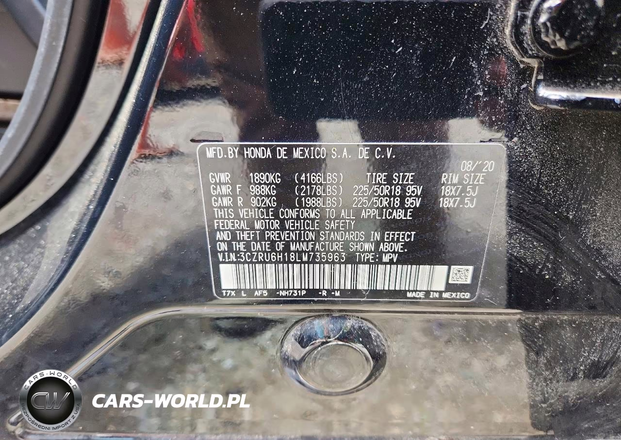 2020 Honda Hr-V Sport VIN:3CZRU6H18LM735963 - 13