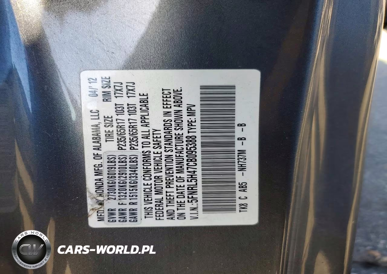 2012 Honda Odyssey Ex VIN:5FNRL5H47CB095388 - 13