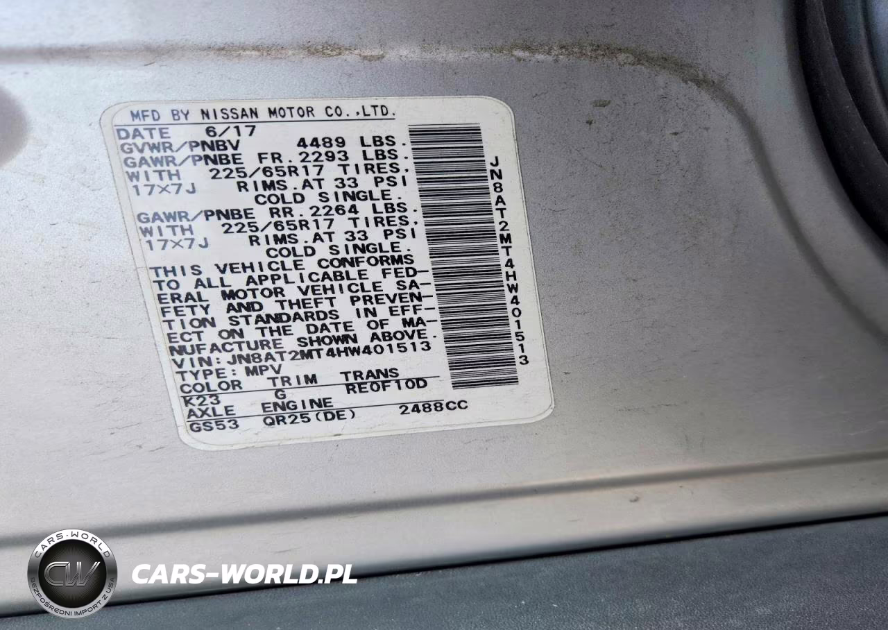 2017 Nissan Rogue S VIN:JN8AT2MT4HW401513 - 13
