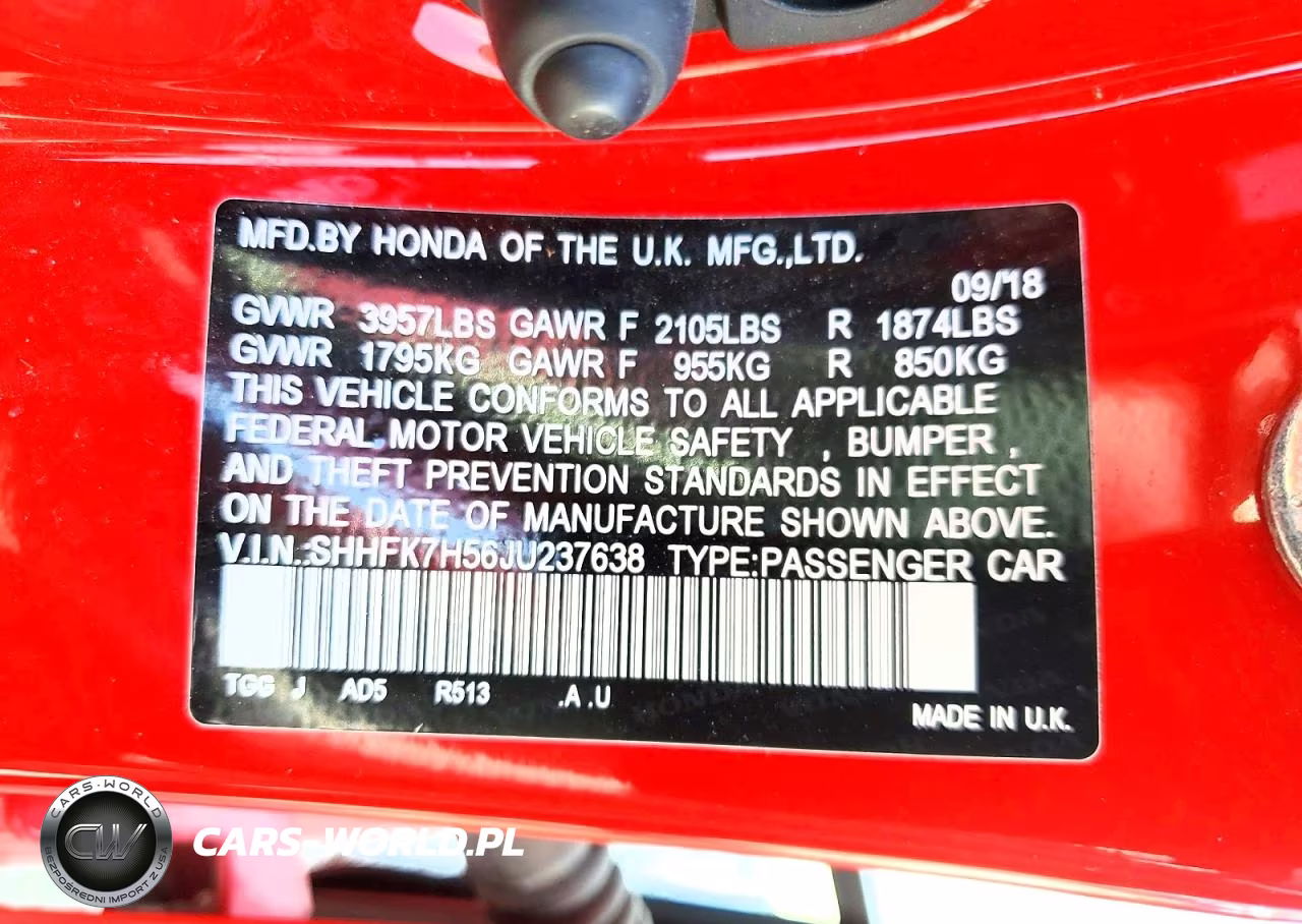 2018 Honda Civic Ex VIN:SHHFK7H56JU237638 - 13