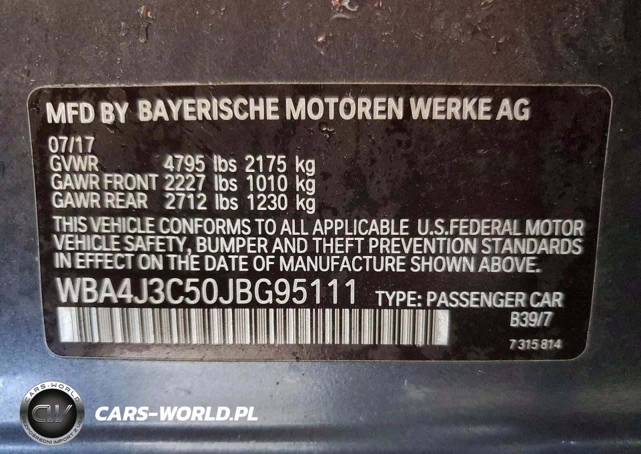 2018 BMW 430Xi Gran Coupe VIN:WBA4J3C50JBG95111 - 12