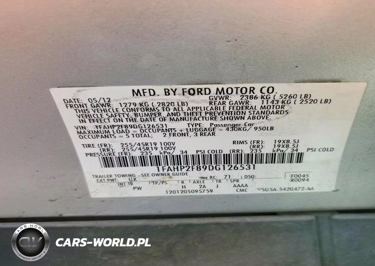 2013 Ford Taurus Limited VIN:1FAHP2F89DG126531 - 12