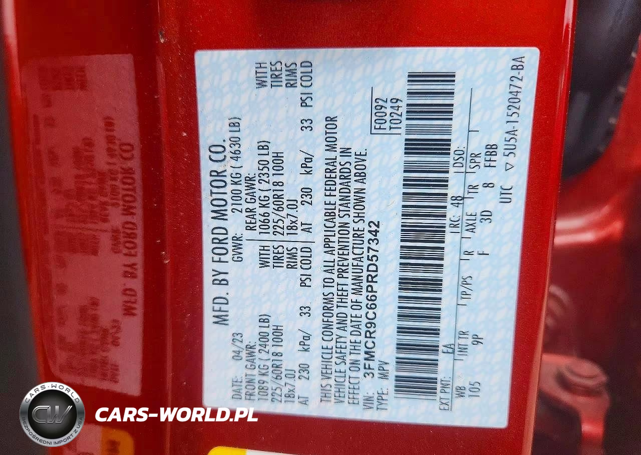 2023 Ford Bronco Sport Outer Banks VIN:3FMCR9C66PRD57342 - 13
