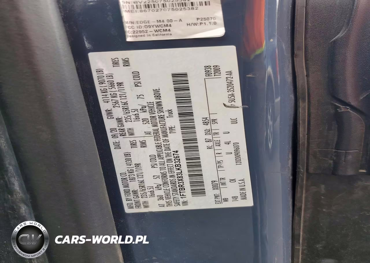 2020 Ford Transit 250 Delivery Van VIN:1FTBR3X83LKB32674 - 12