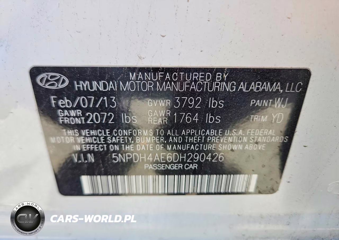 2013 Hyundai Elantra Gls VIN:5NPDH4AE6DH290426 - 12
