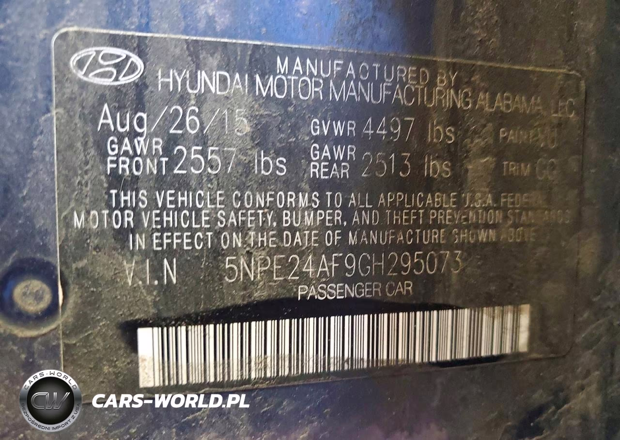 2016 Hyundai Sonata Se VIN:5NPE24AF9GH295073 - 13