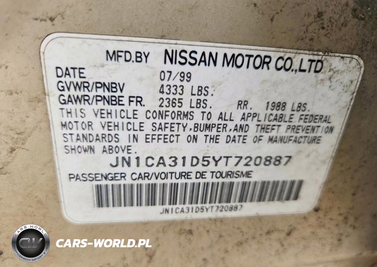 2000 Nissan Maxima Gxe VIN:JN1CA31D5YT720887 - 12