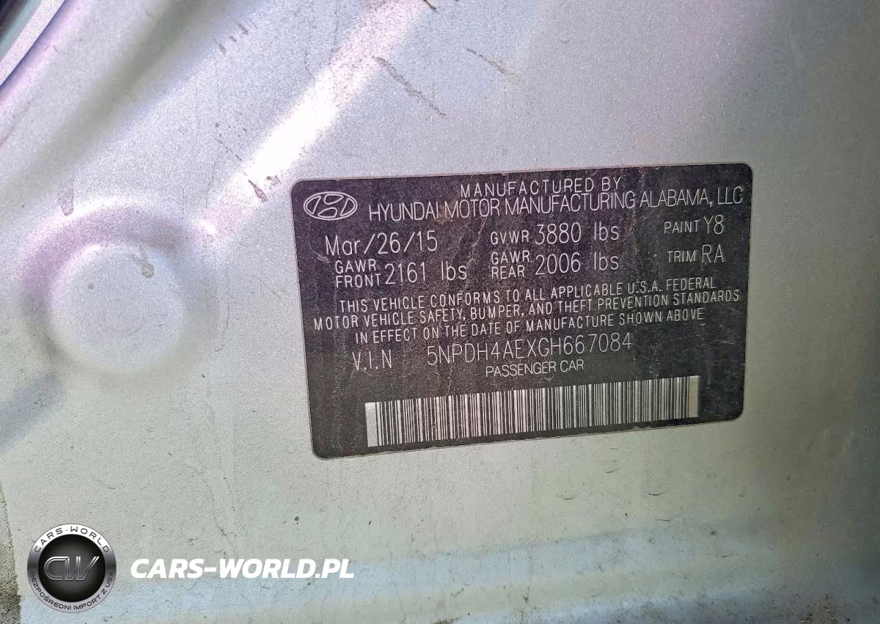 2016 Hyundai Elantra Se VIN:5NPDH4AEXGH667084 - 12