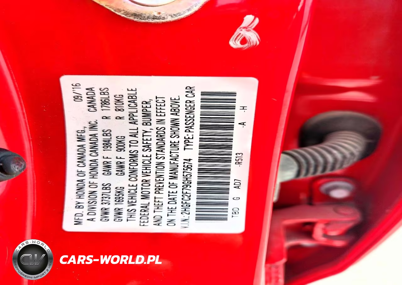 2016 Honda Civic VIN:2HGFC2F79GH575674 - 12