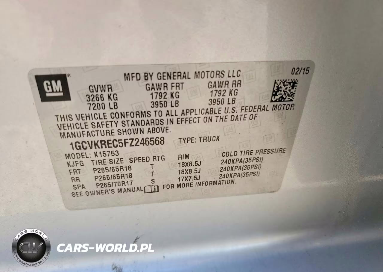 2015 Chevrolet Silverado K1500 Lt VIN:1GCVKREC5FZ246568 - 12