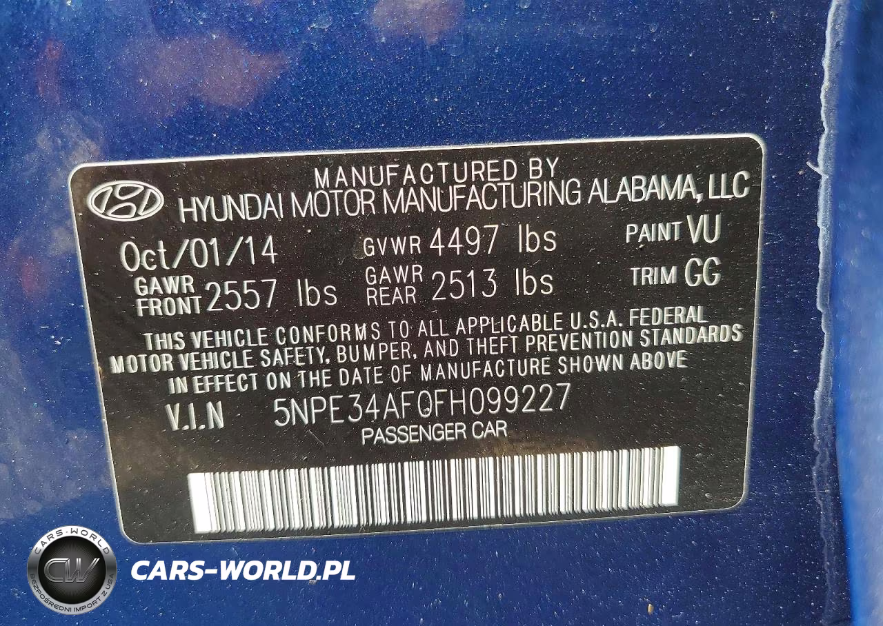 2015 Hyundai Sonata Sport VIN:5NPE34AF0FH099227 - 12
