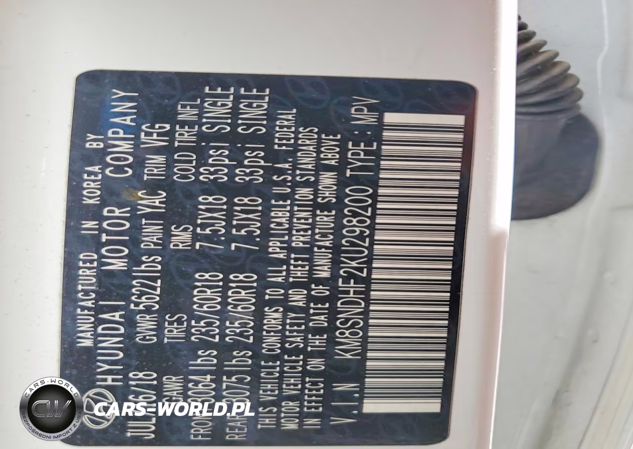 2019 Hyundai Santa Fe Xl Se VIN:KM8SNDHF2KU298200 - 13