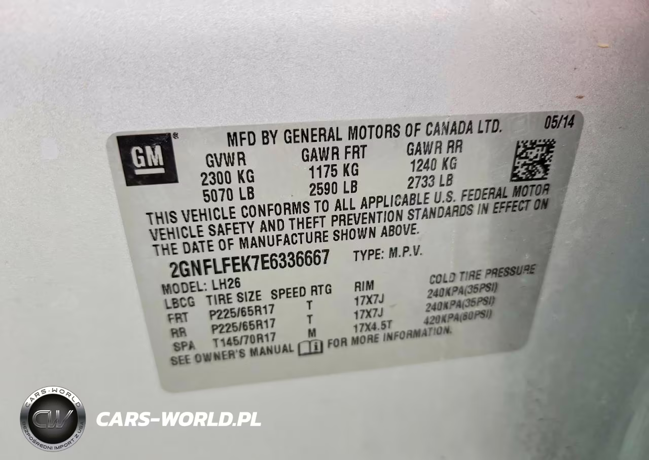 2014 Chevrolet Equinox Lt VIN:2GNFLFEK7E6336667 - 12