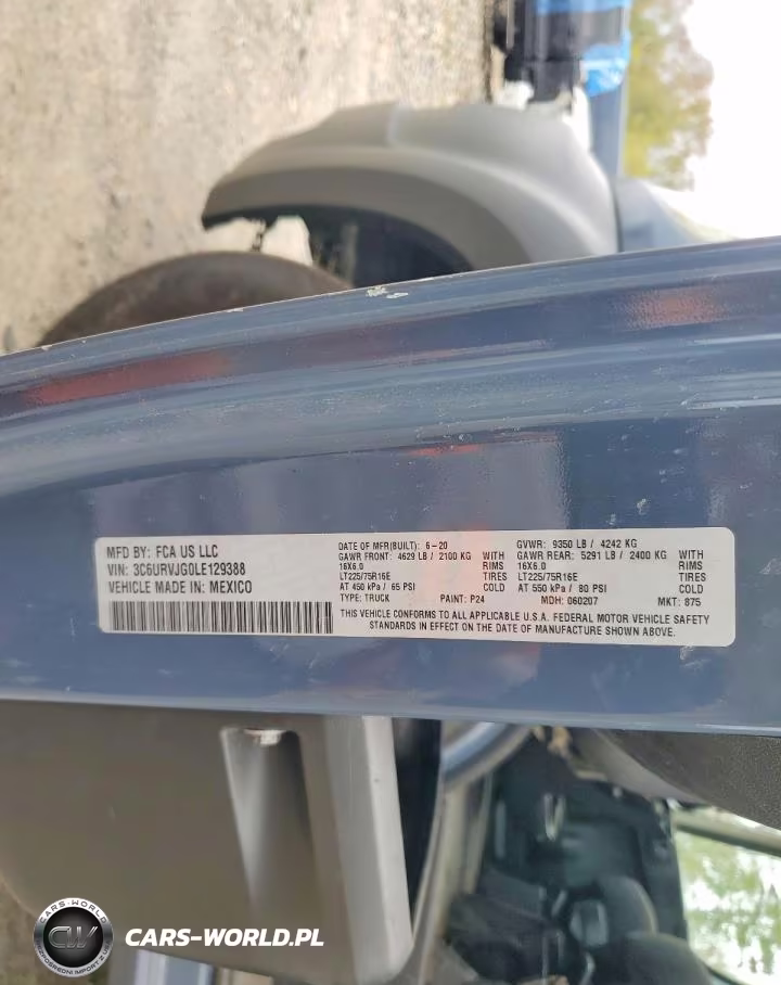 2020 Ram Promaster 3500 Delivery Van VIN:3C6URVJG0LE129388 - 13