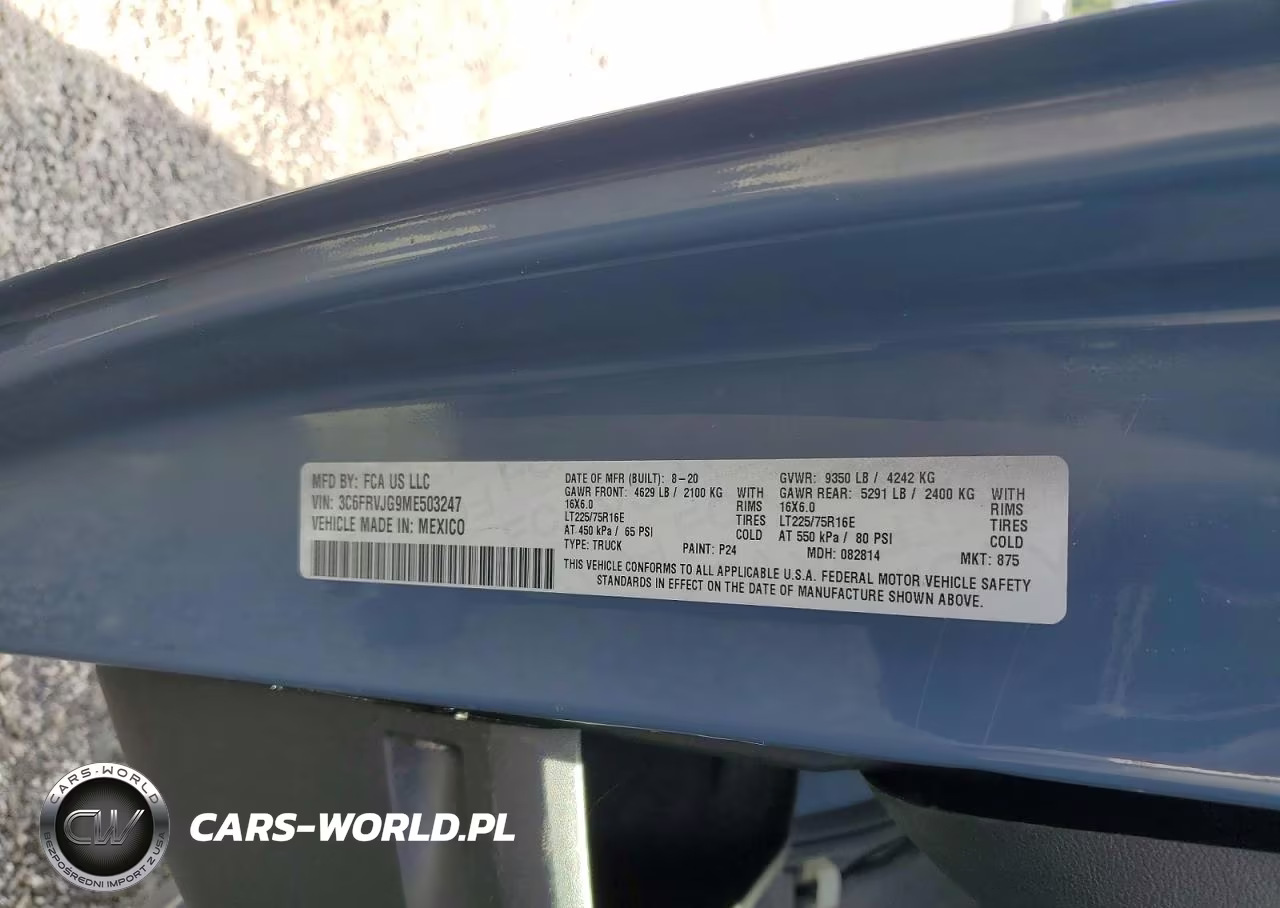 2021 Ram Promaster 3500 Delivery Van VIN:3C6FRVJG9ME503247 - 12