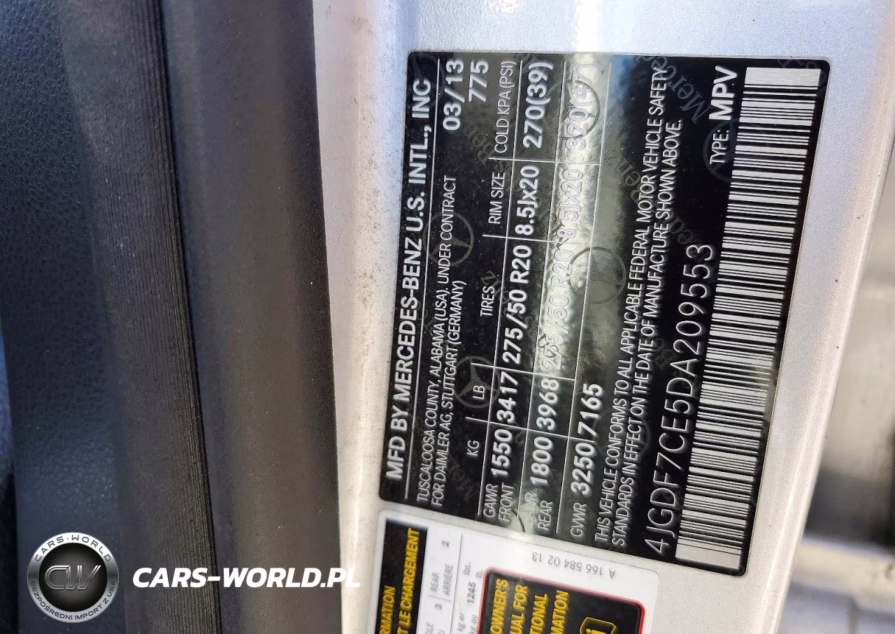 2013 Mercedes-Benz Gl 450 4Matic VIN:4JGDF7CE5DA209553 - 13