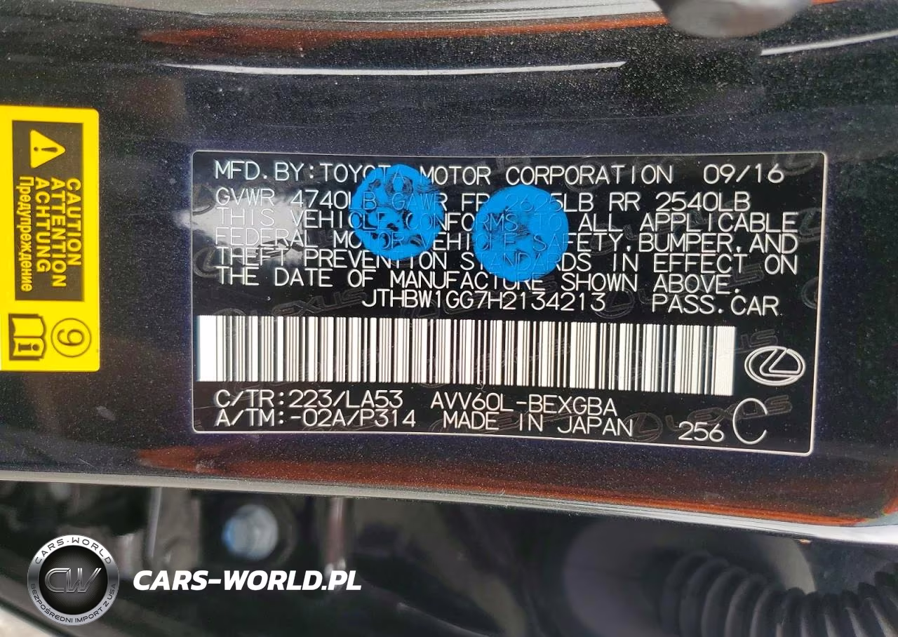 2017 Lexus Es 300H VIN:JTHBW1GG7H2134213 - 13